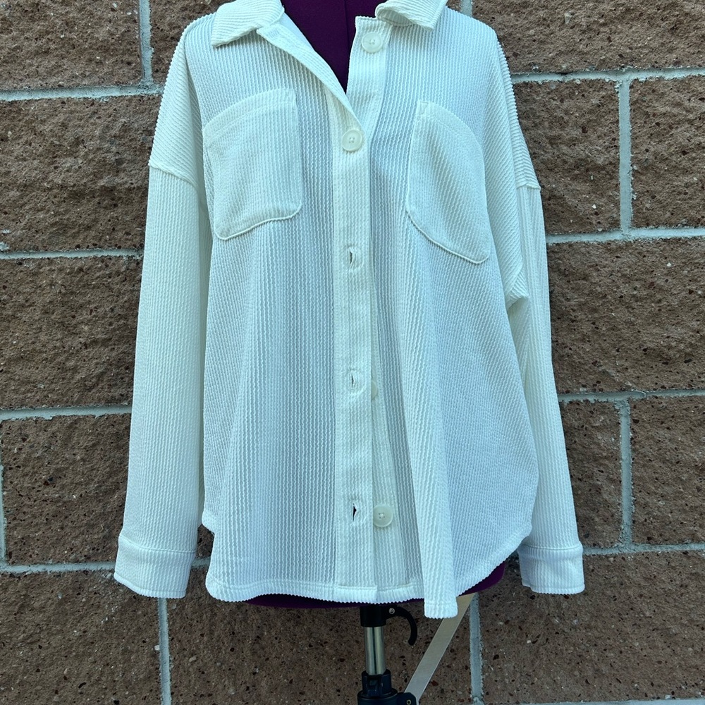 Maurices Cream Button-Up Cardigan Sweater